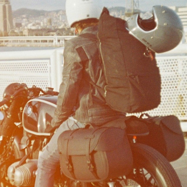 Kappa KMLW01 Borse Cafe Racer Motorbike Leather Side case 28L