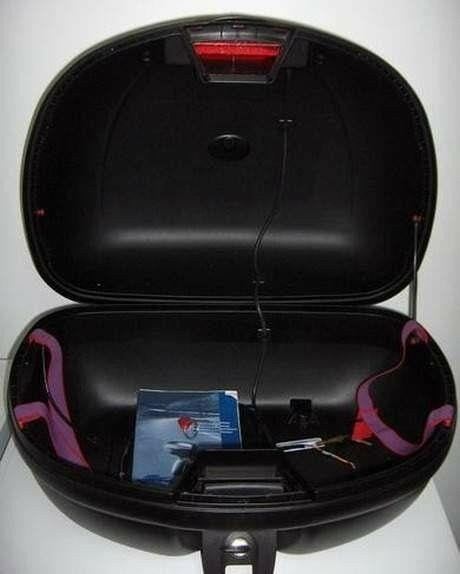 Kappa K48N Motorbike Motorcycle Top Case 48Liter Monokey  Black Transparent Reflectors