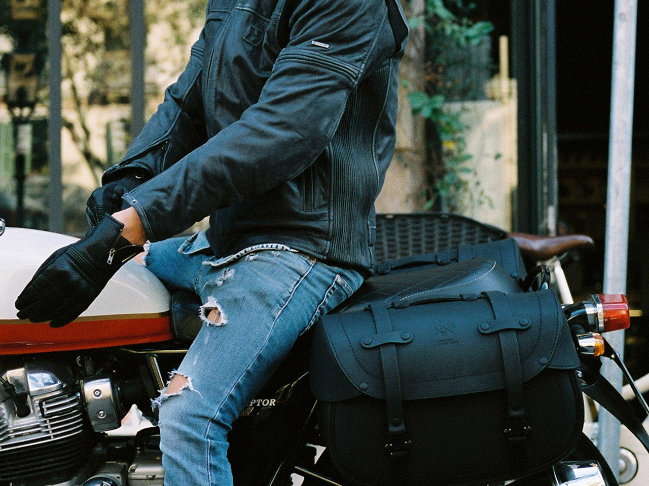 Kappa KMLW01 Borse Cafe Racer Motorbike Leather Side case 28L