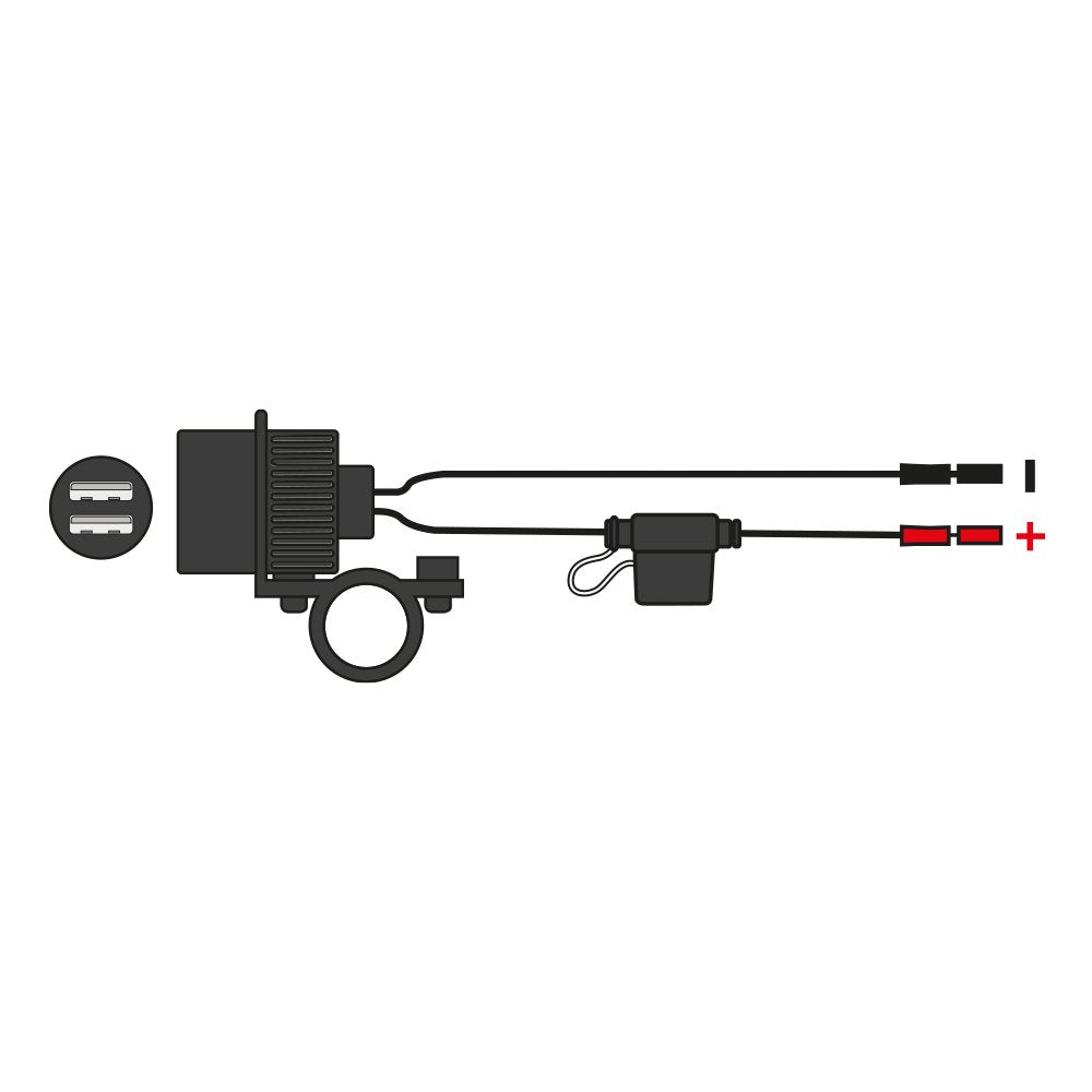 Oxford Weatherproof Dual Port USB charger (5V 2Amp)