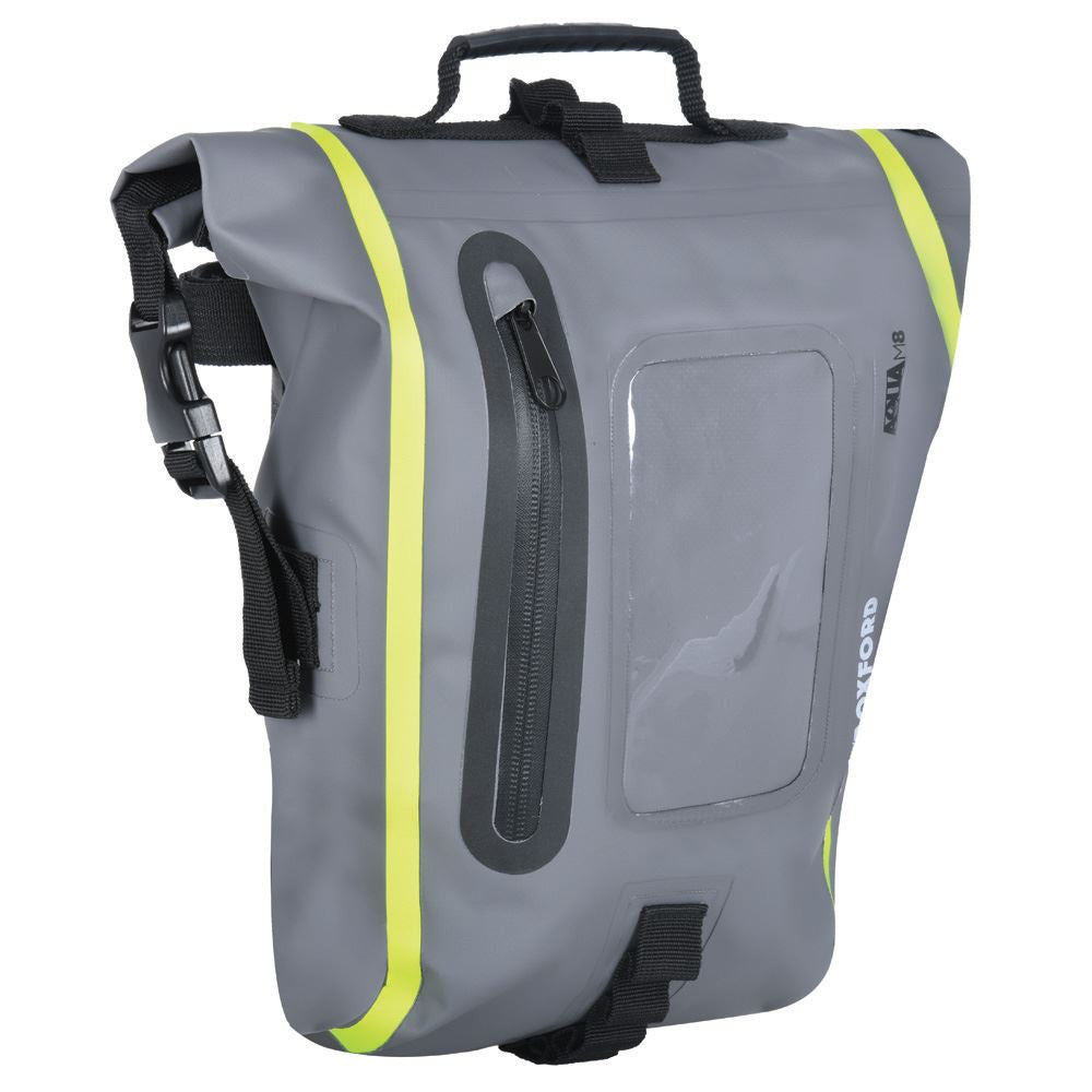 Oxford Aqua M8 Motorcycle Tank Bag Black Grey  Fluo