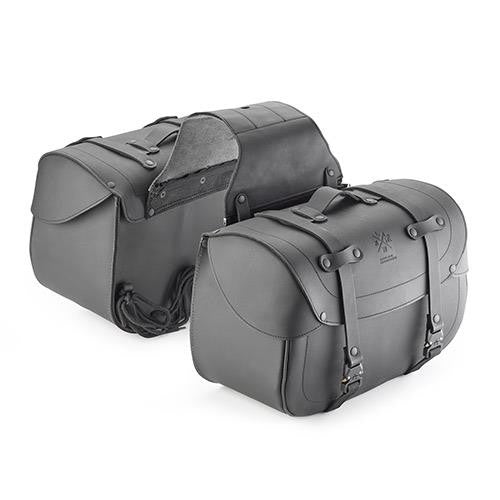 Kappa KMLW01 Borse Cafe Racer Motorbike Leather Side case 28L